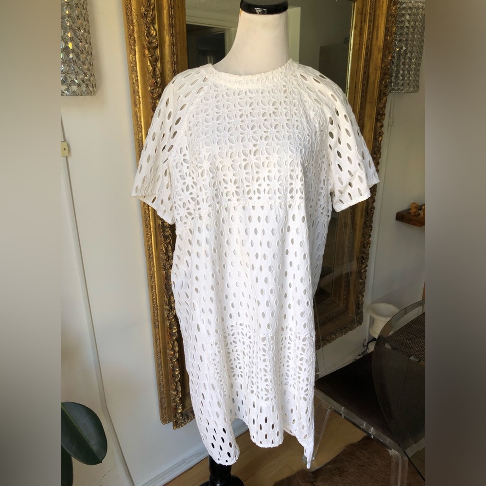 Whistles Elegant White Eyelet Women's Dress size 12